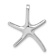 Rhodium Over 14K White Gold Starfish Chain Slide Pendant
