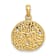 10K Yellow Gold 2D Textured Cut-Out Sand Dollar Charm