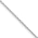 Rhodium Over Sterling Silver 0.9mm Box Chain with 2-inch Extension