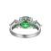 Green Cubic Zirconia Platinum Over Sterling Silver May Birthstone Ring 5.08ctw