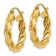 14k Yellow Gold 13/16" Twisted Hoop Earrings