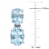 12.63ctw Sky Blue Topaz Dangle Earrings in Sterling Silver