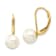 14K Yellow Gold 7-8mm White Round Saltwater Akoya Cultured Pearl
Leverback Earrings