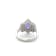 Rhodium Over Sterling Silver Marquise Tanzanite and White Zircon Ring 2.23ctw