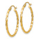 14k Yellow Gold Twist Polished 7/8" Hoop Earrings