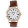 Mathey Tissot Men's City Metallic Silver Dial, Rose Bezel, Brown Leather
Strap Watch