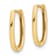 14k Yellow Gold 1/2" Polished Oval Hinged Hoop Earrings