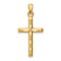 14k Yellow Gold Diamond-Cut Cross Pendant