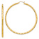 14k Yellow Gold 2 9/16" Diamond-Cut Hoop Earrings
