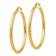 14k Yellow Gold Diamond-Cut 1 3/4" Round Hoop Earrings