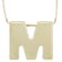Block Letter M Initial Necklace In 10K Yellow Gold