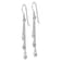 Rhodium Over 14k White Gold Diamond-Cut Triple Heart Dangle Earrings