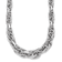 Rhodium Over Sterling Silver Polished Graduated Link Necklace