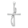 Rhodium Over 14k White Gold Diamond Cross Pendant