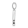 Rhodium Over 14k White Gold Diamond Letter L Initial Pendant