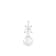 White Cultured Freshwater Pearl and Diamond 14K White Gold Pendant 7-7.5mm