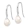 Rhodium Over Sterling Silver Polished 8-9mm Freshwater Cultured Pearl
Dangle Earrings