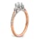 10K Two-tone Lab Grown Diamond VS/SI GH, Complete Engagement Ring 0.71ctw