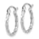 Twist Hoop Earrings In 10K White Gold