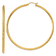 14k Yellow Gold 2 9/16" Knife Edge Diamond-cut Hoop Earrings