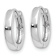 Rhodium Over 14k White Gold 3/8" Round Hinged Hoop Earrings