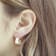 18K Yellow Gold Over Sterling Silver Textured 1/2" Round Hoop Earrings