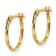 14K Yellow Gold Polished Twisted Hinged Hoop Earrings