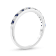 Sapphire and Diamond 14k White Gold Anniversary Style Band Ring 0.35ctw