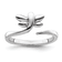 Rhodium Over Sterling Silver Dragonfly Toe Ring