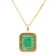 7.83 Ctw Emerald and 0.30 Ctw White Diamond Pendant in 14K YG