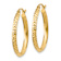 14k Yellow Gold 1" Knife Edge Diamond-Cut Hoop Earrings