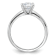 Rhodium Over 14K White Gold 1 1/2 ct. G H I True Light Oval Moissanite
Solitaire Ring