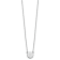 Rhodium Over Sterling Silver Tiny Circle Block Letter E Initial Necklace