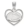 Rhodium Over Sterling Silver LogoArt Penn State University Heart Pendant