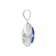14K White Gold Rectangular Cushion Tanzanite and Diamond Pendant 2.24ctw