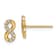 14k Yellow Gold Infinity Symbol Cubic Zirconia Stud Earrings