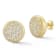 Sterling Statements 14K Yellow Gold Over Sterling Silver Pave Satin
Button Studs