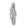 Rhodium Over 14k White Gold Vibrant Moving Diamond Snowflake chain slide