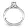 Rhodium Over 14K White Gold Polish Round Diamond Engagement Ring 0.63ctw