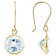 Sky Blue Topaz 14k Yellow Gold Dangle Earrings 5.00ctw