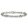 Rhodium Over 14k White Gold Citrine Bracelet