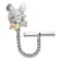 Rhodium Over Sterling Silver with 12K Gold Accents Eagle Pin/Tie Tac