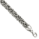 Sterling Silver Polished and Antiqued 8.5 Inch Byzantine Bracelet
