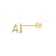 14k Yellow Gold Initial Earrings -A