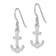 Rhodium Over Sterling Silver Anchor Earrings