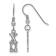 Rhodium Over Sterling Silver LogoArt Chi Omega Small Dangle Earrings