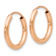 14k Rose Gold 5/8" Polished Round Endless Hoop Earrings