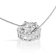 14K White Gold Necklace Round HaloCubic Zirconia Solitaire1.25CTW 16
Inch .60mm Box Link Chain