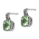 Sterling Silver Antiqued with 14K Accent Prasiolite Earrings