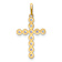 14k Yellow Gold Cubic Zirconia Cross Pendant
